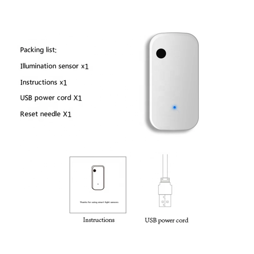 Tuya Zigequation-Capteur de lumière WiFi intelligent, détecteur de luminosité domestique, tournesol, fonctionne avec Smart Life Linkage