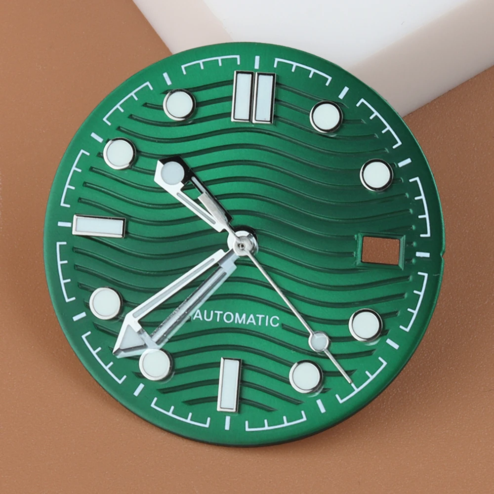 

31mm Green/Blue Dial For Seamaster 300 NH35 Watch Accessories Watch Face Hands Green Luminous Fit NH35 NH36 Automatic Movement