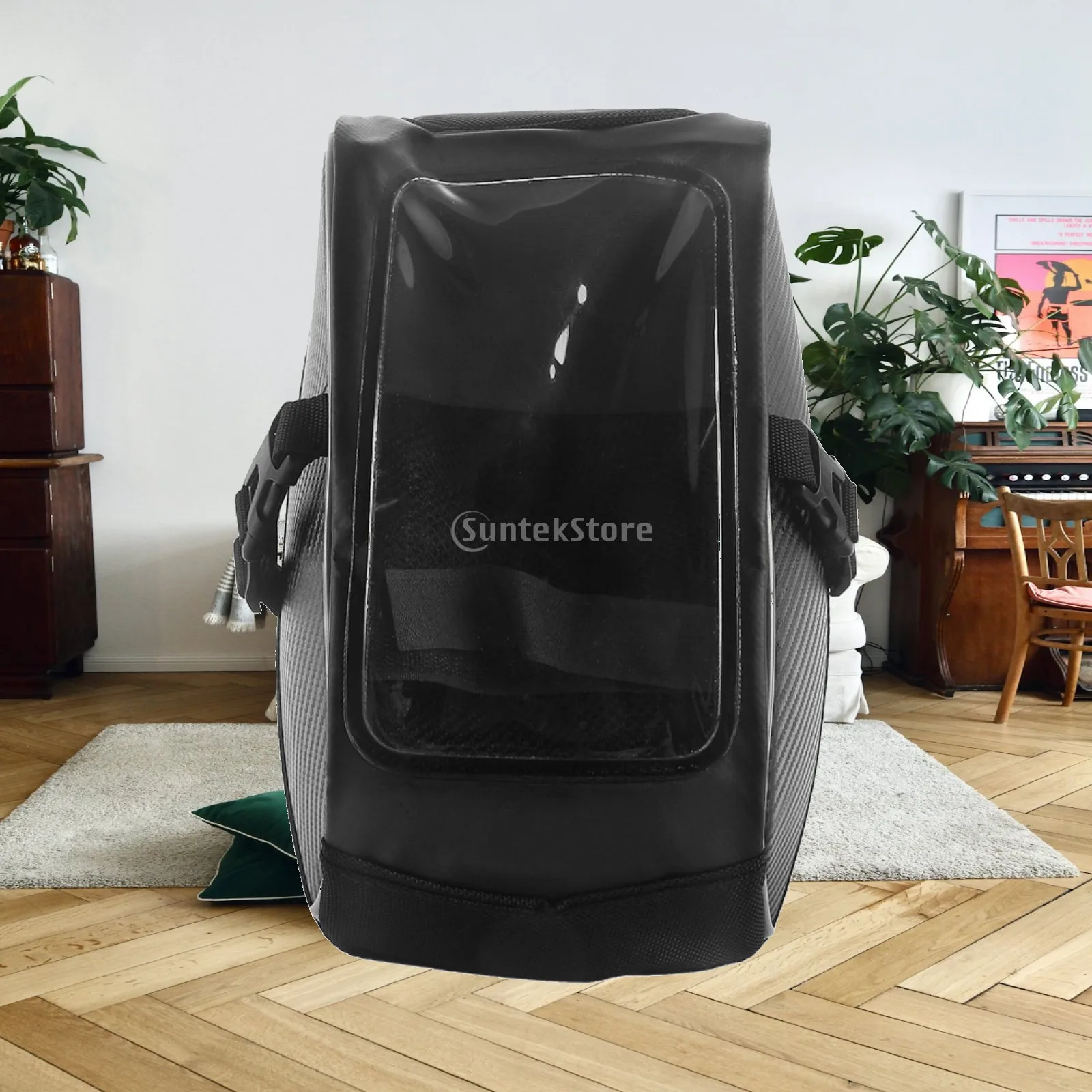 Motorcycle Phone Bag with Clear Window Responsive Phone Storage Bag Storage Pouch Transparent Touchscreen-Compatible