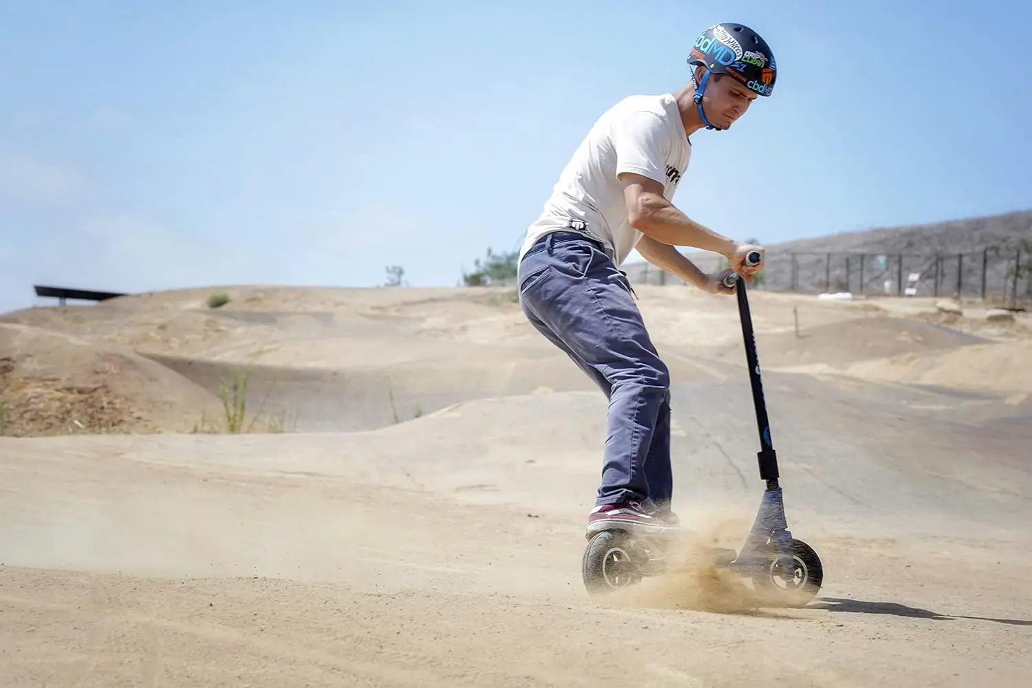 Tread Kids and Adult Freestyle Dirt Scooter, 200mm Big Air Filled Tires, Great for Dirt and Gravel, Ages 8 Years and Up, Max Rid