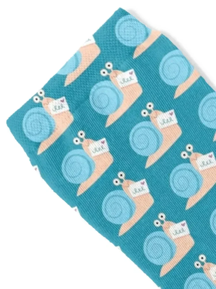 Blue snail mail Socks FASHION kawaii Man Socks Women's