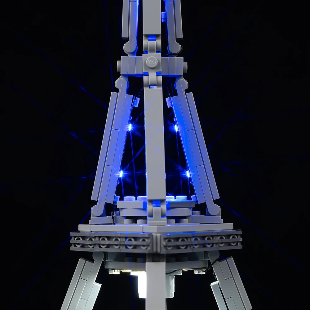 No Bricks LED Light Kit for Eiffel Tower Architecture 21019