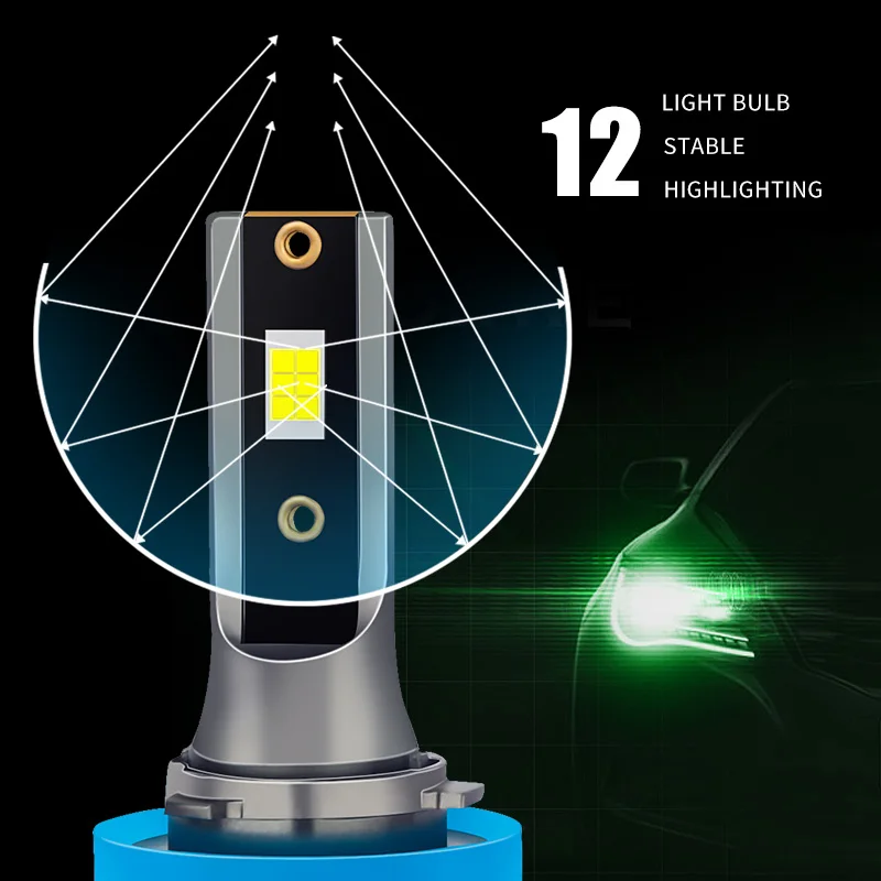H7 LED Light H4 9003 H1 H3 H11 H8 H9 9005 HB3 9006 HB4 LED Headlight Bulb Fog Light 12V Yellow White Lemon Auto Lamp 2pcs
