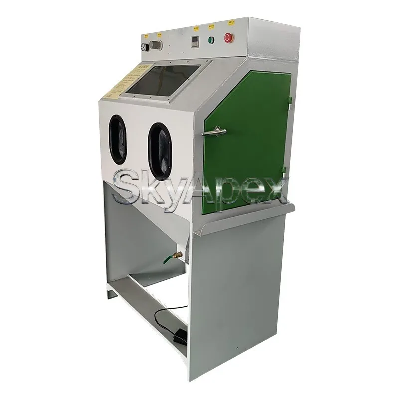 

9060 Hardware Mold Derusting Polishing Renovation Cabinet Dust-Free Manual Sandblaster Mini Sandblasting Industrial Equipment