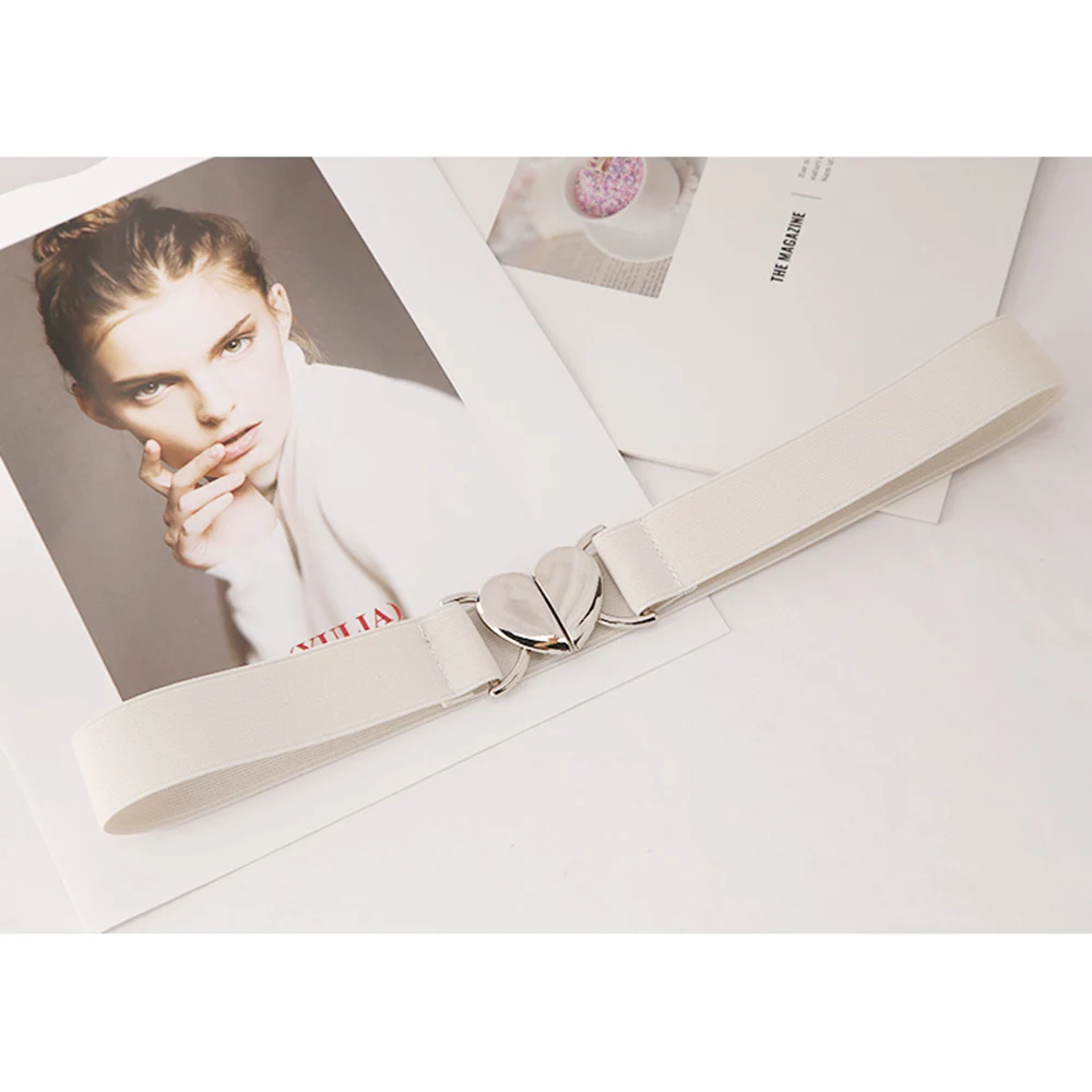 حزام الخصر المرن بإبزيم معدني حزام Cummerbund حزام مرن للإناث أزياء الحفلات والملابس النسائية