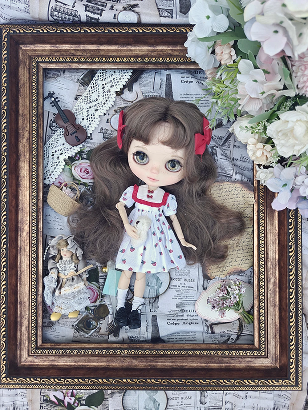 Nowe ubranka dla lalek Blythe, urocza codzienna sukienka w truskawki, zestaw w wiśniach, ubrania dla lalek Ymy Licca Azones Ob22 24 27, akcesoria dla lalek YMY