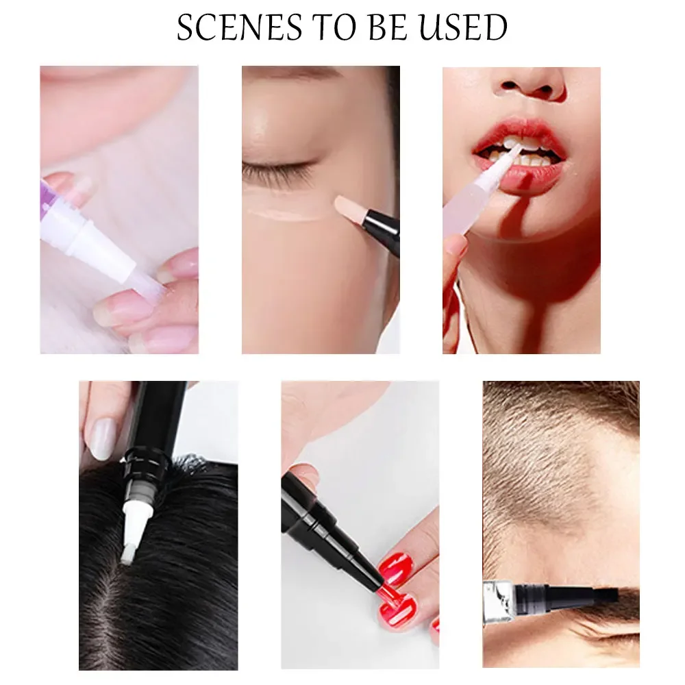 20/30/50pcs 3ML/5ML Empty Nail Oil Pen with Brush Transparent Twist Cuticle Oil Pen Cosmetic Container Pen Lip Gloss Tube