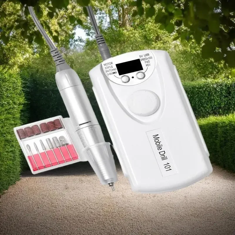 35000 دورة في الدقيقة قابلة للشحن آلة حفر الأظافر المهنية المحمولة الكهربائية مانيكير ملف للأظافر هلام البولندية إزالة طحن
