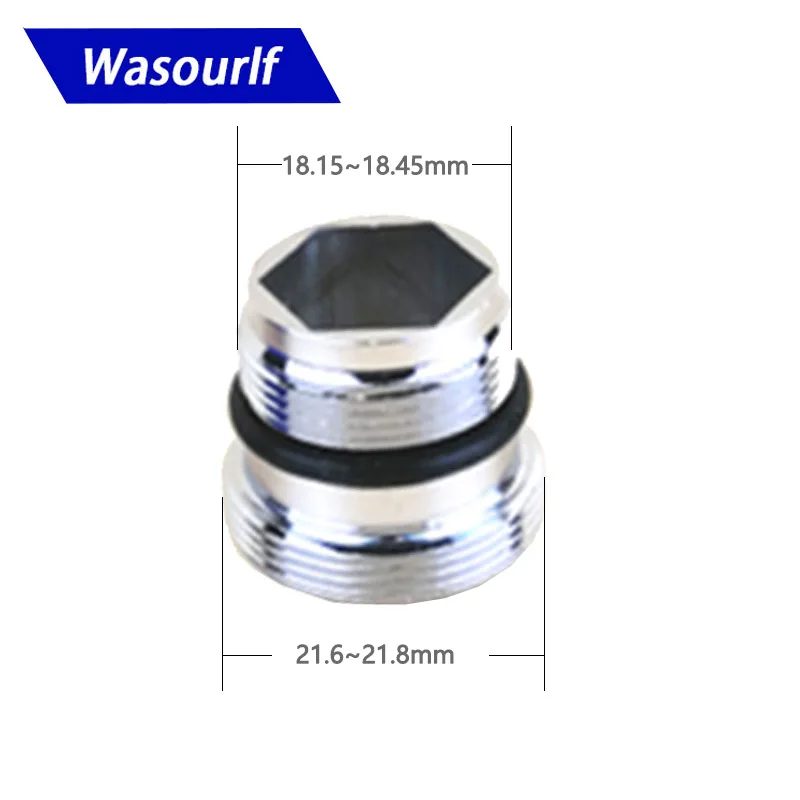 WASOURLF M22 adaptateur de filetage mâle, transfert connecteur externe pour aérateur, douche, robinet en laiton, accessoires, partie de robinet de salle de bains