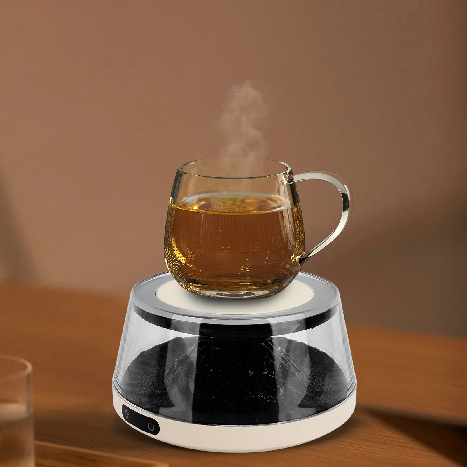 Black Electric Flame Coffee Mug Warmer with Adjustable Temperature Smart Cup Warmers Auto Shut off for Travel Kettle - Image 4