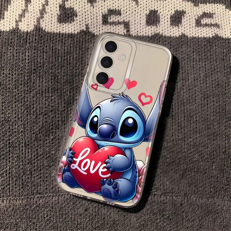 Disney Cute Stitch Phone Case for Samsung Galaxy A26 A71 A04 A73 A06 A56 A31 A02 A20s A16 A72 A05 A36 A50 A03 Clear Soft