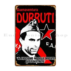 Durruti Cnt Fai Metal Plaque Poster Vintage Customize Pub Designing Living Room Tin Sign Poster