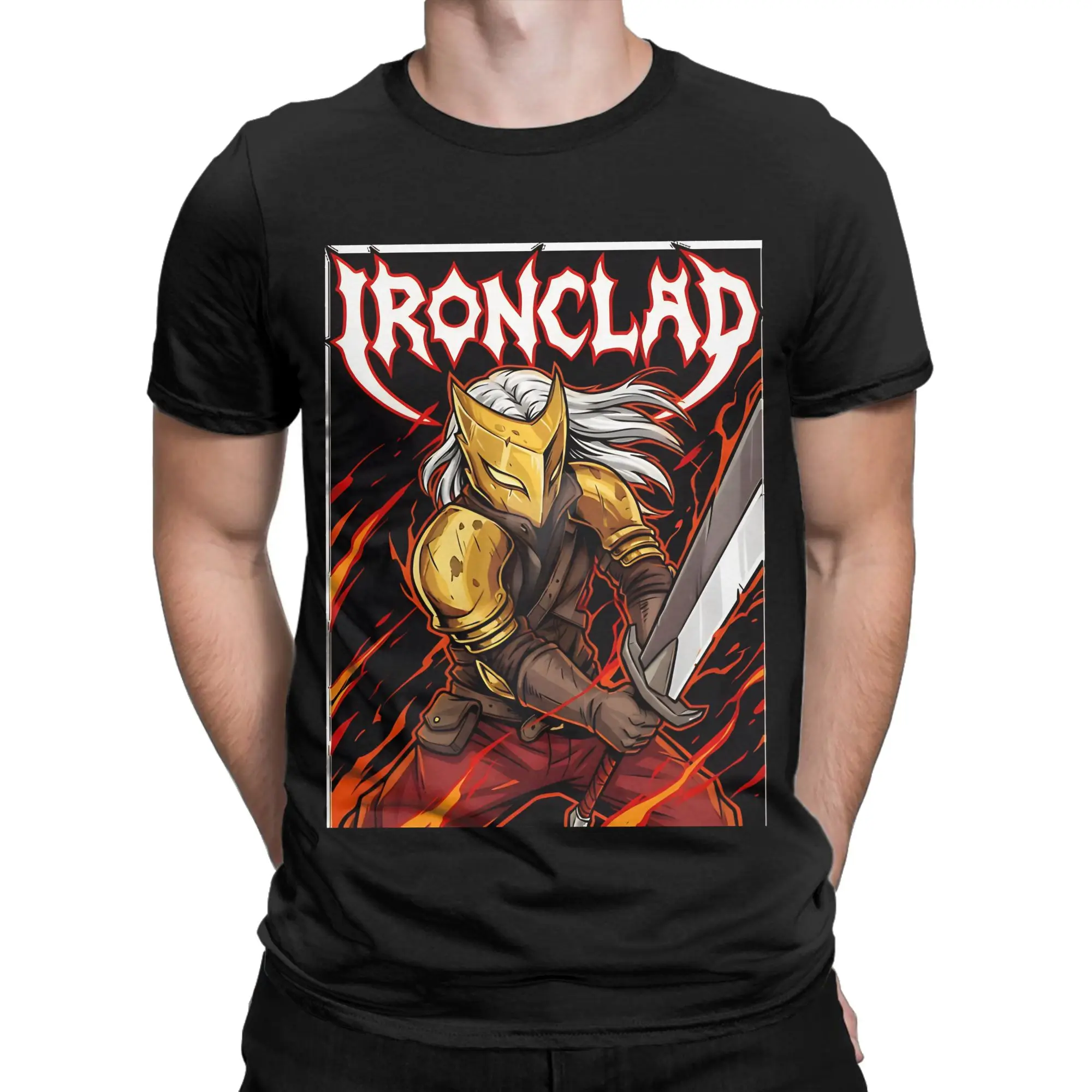 Masked Dark Cult Figure Classic Slay the Spire Graphic 100% Cotton T-Shirt Tops Tees For Men