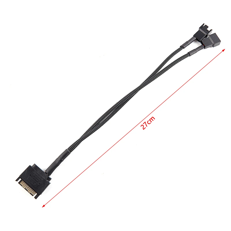 SATA-15Pin para 2x3Pin ou 4Pin Conector, Ventilador, Splitter Hub, Conversor, Adaptador, Cabo PWM, Cabo de Extensão