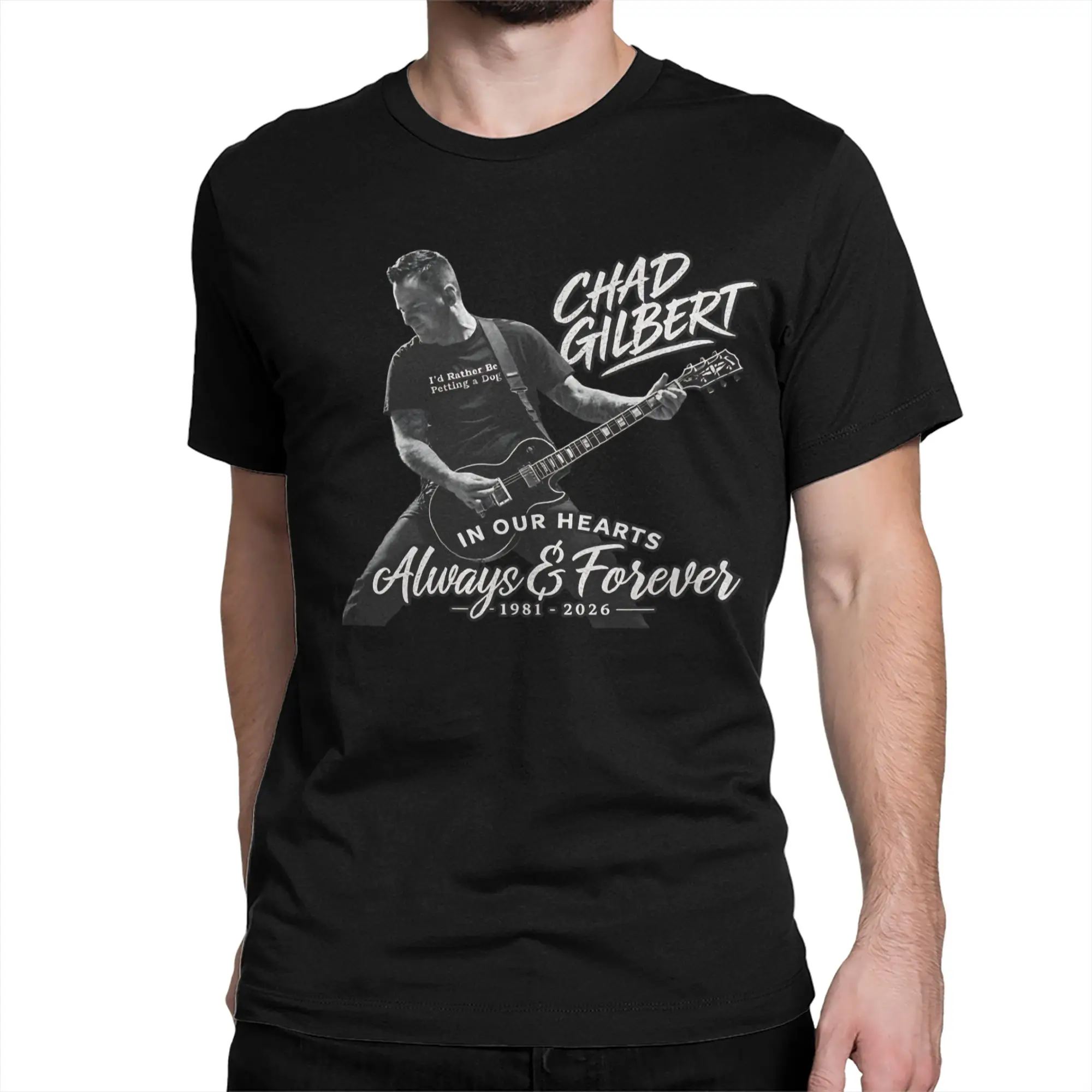 Rip Chad Gilbert Guitarist T Shirts for Men Women Pure Cotton T-Shirt Round Neck  Tee Shirt Short Sleeve Clothing Gift Idea