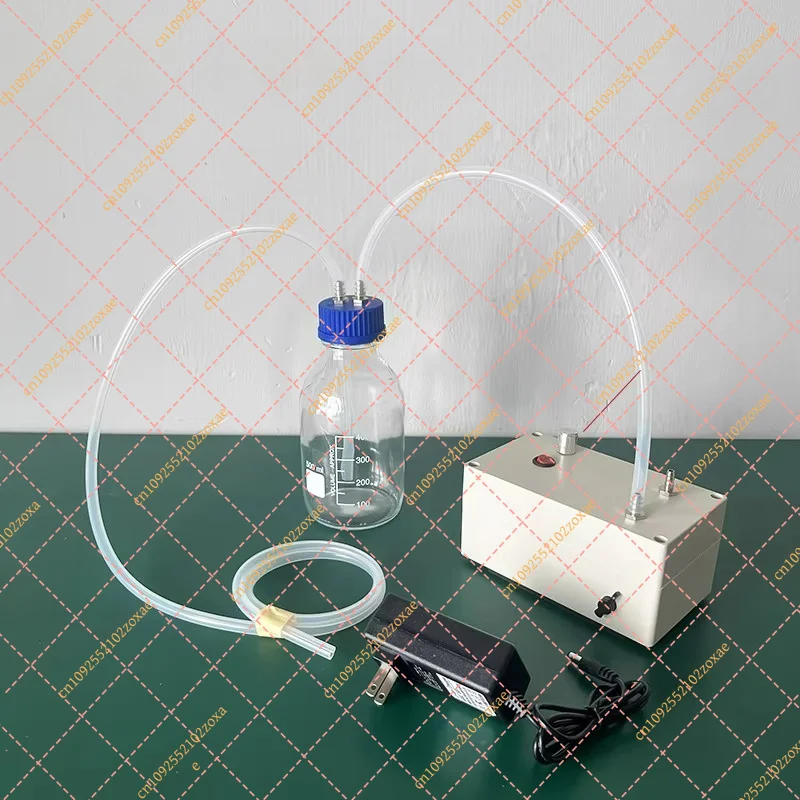 12V Lab Negative Pressure Pump -55KPa High Suction Vacuum Pump with Two-way Waste Liquid Collection Bottle