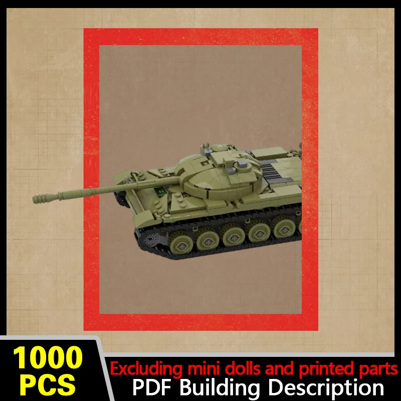 Engineering Medium Tank Model MOC Building Bricks War Equipment Modular Technology Gifts Holiday Assemble Children Toys Suit