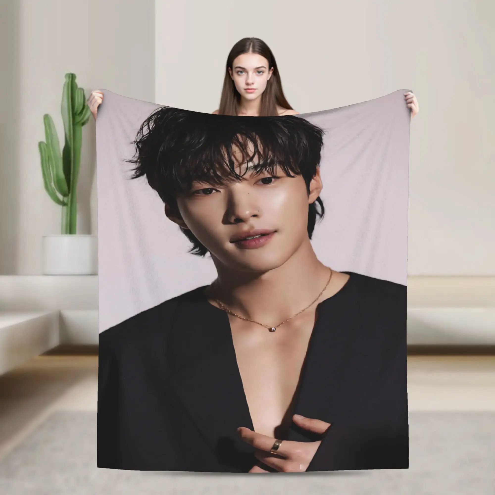 Woo-Do Hwan The King Eternal Monarch Flannel Blanket  Warm Soft Throw Blanket for Home Decor Travel Fashion Bedspread Bed Cover