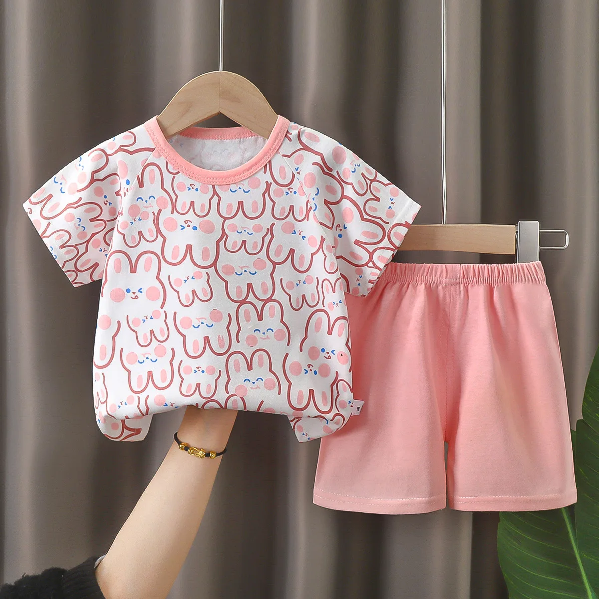 Summer Baby Girl clothes Set Cartoon  short sleeve cotton girls Outfits for 0-3year Kids Clothes