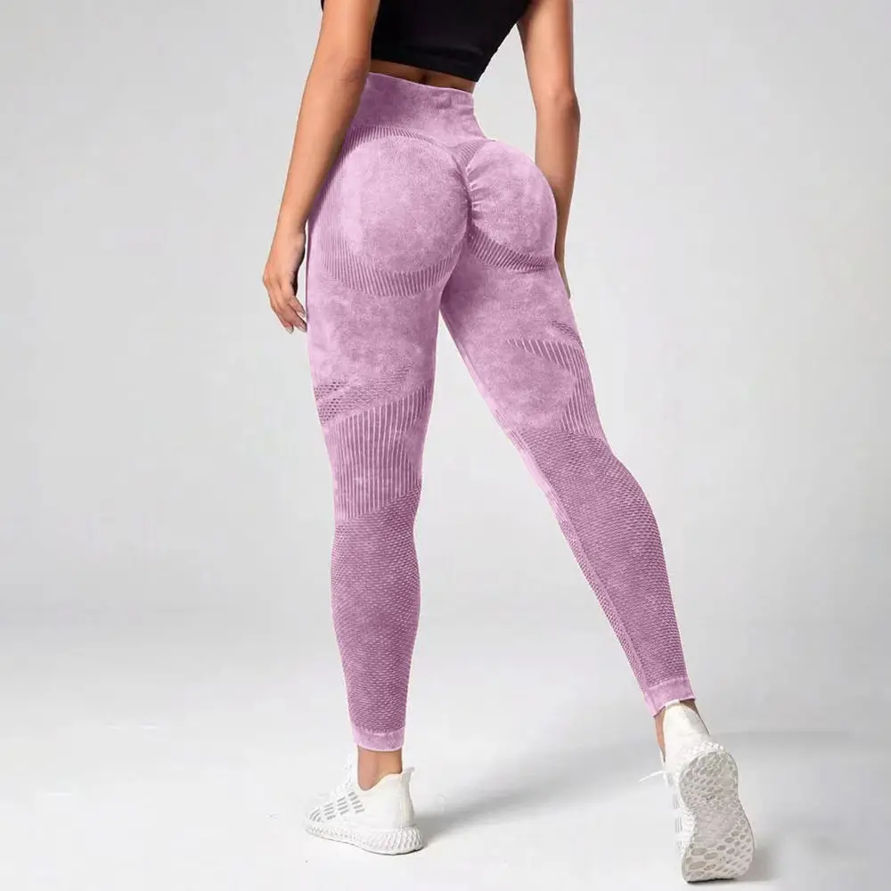 Summer Nightclub Open Crotch Peach Hip Yoga Seamless Leggings Push Up Trousers Hollow Out Breathable Tight Sports Running Pants