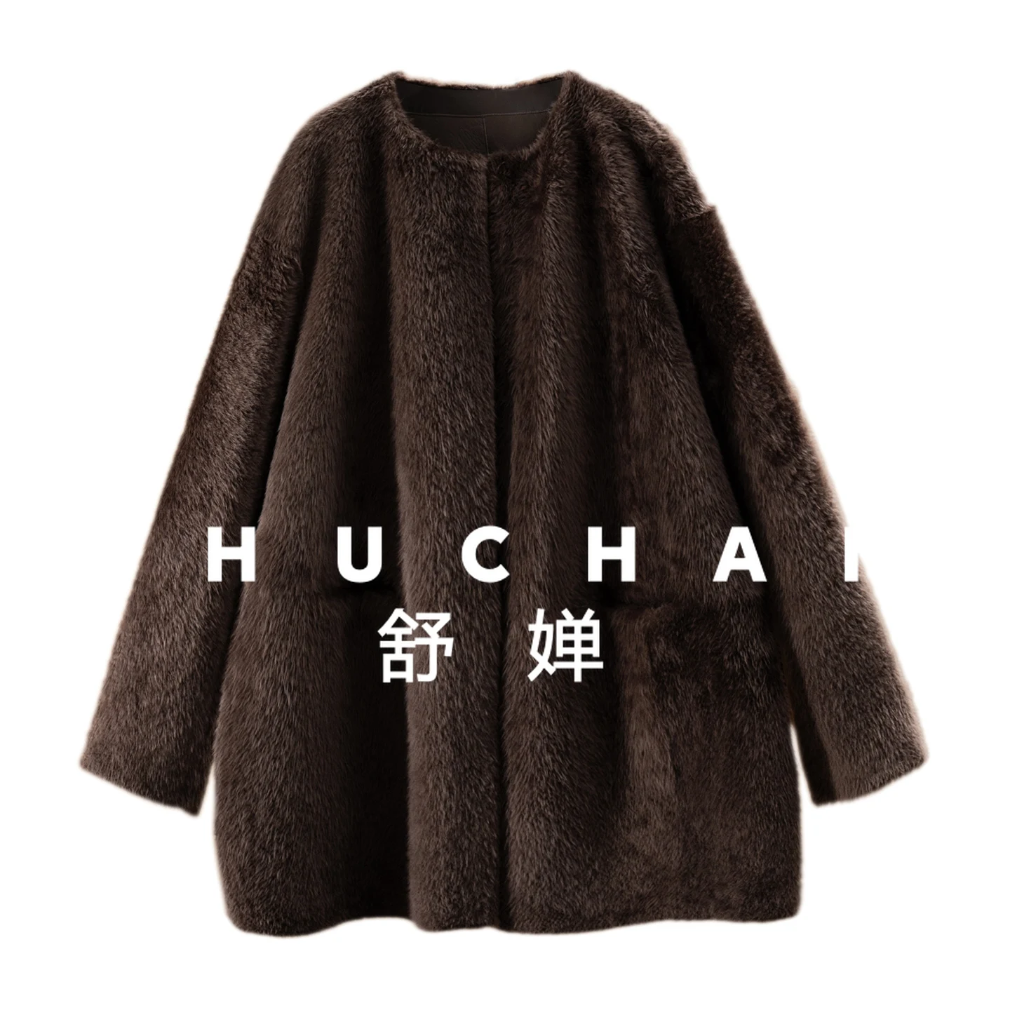 Элегантная женская шуба из овчины