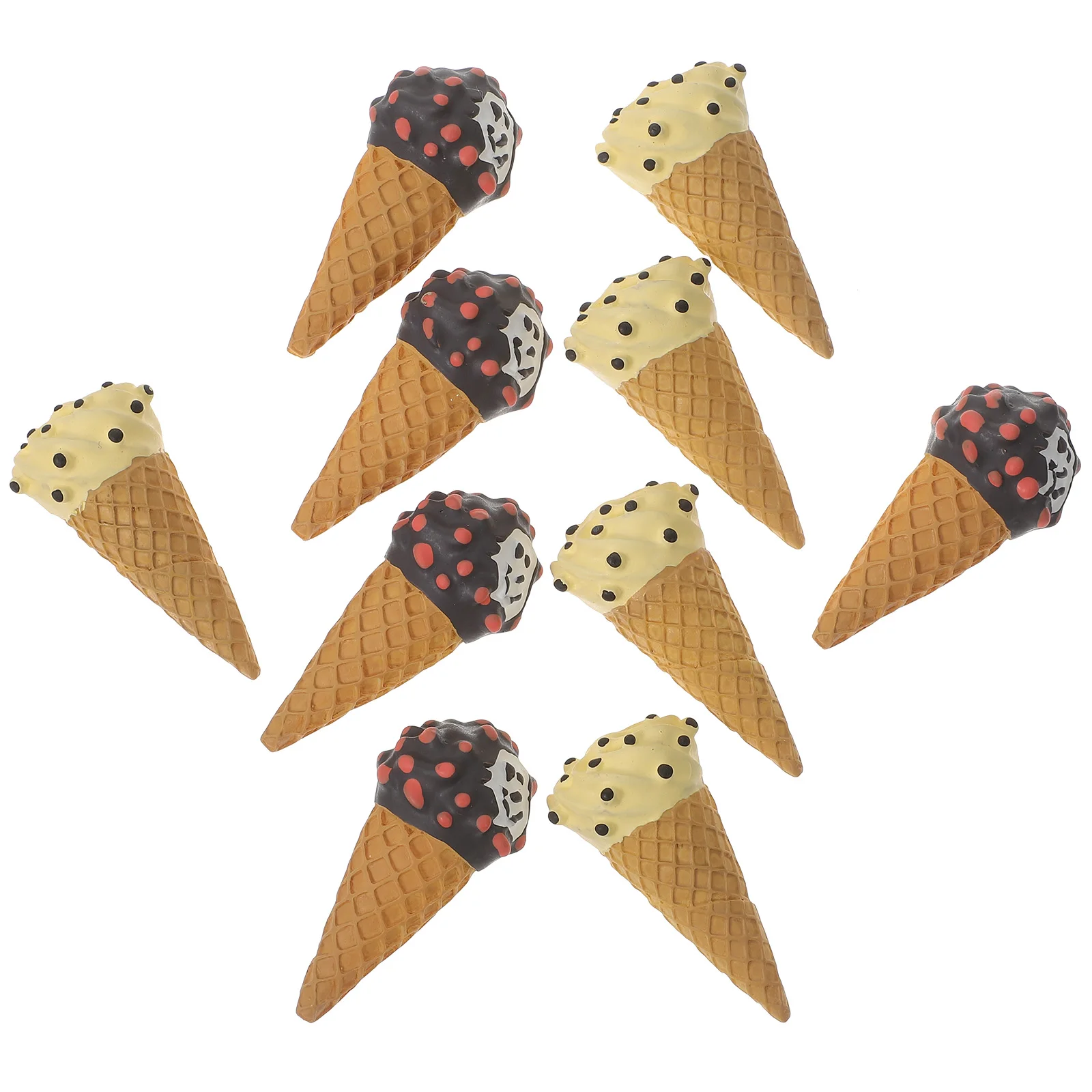 

10 Pcs Ice Cream Fridge Magnet Sticker Resin Refrigerator Decor Kitchen Accessories Food Stickers Bright Colors Home Decoration