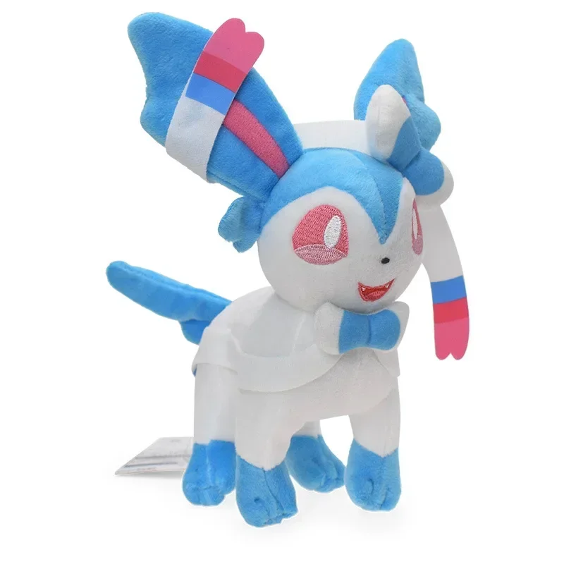 10 unids/lote juego de juguetes de peluche de Pokémon 20cm (8 ") brillante Sylveon Vaporeon Espeon muñecos de peluche de pie regalo para niños amigos