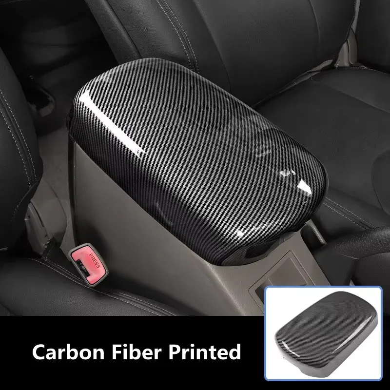Carbon Fiber Printed Car Interior Styling Center Armrest Box Sticker Cover Case for Toyota RAV4 2009 2010 2011 2012 2013 2014