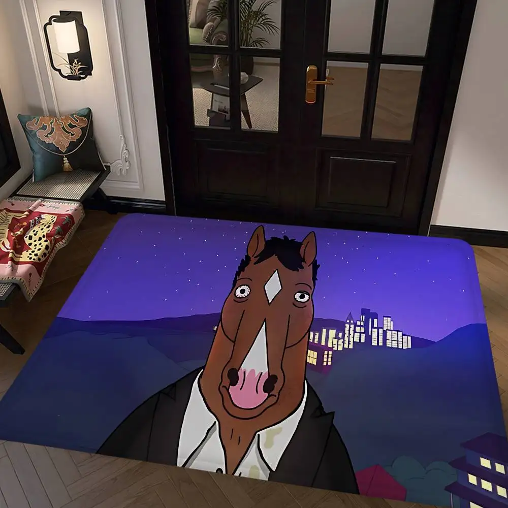 Keset Kamar Mandi Anime BoJack Horseman Dekorasi Kamar Tidur Anak-anak Balkon Keset Anti Selip Karpet Selamat Datang Ruang Tamu