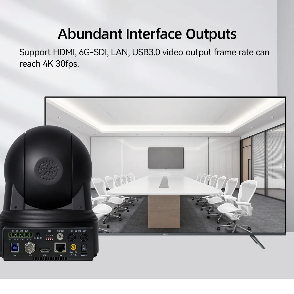 JJTS 4K Conference Camera PTZ 4k NDI Live Broadcast Cameras Video Conference Camera Video Equipment For Live Streaming