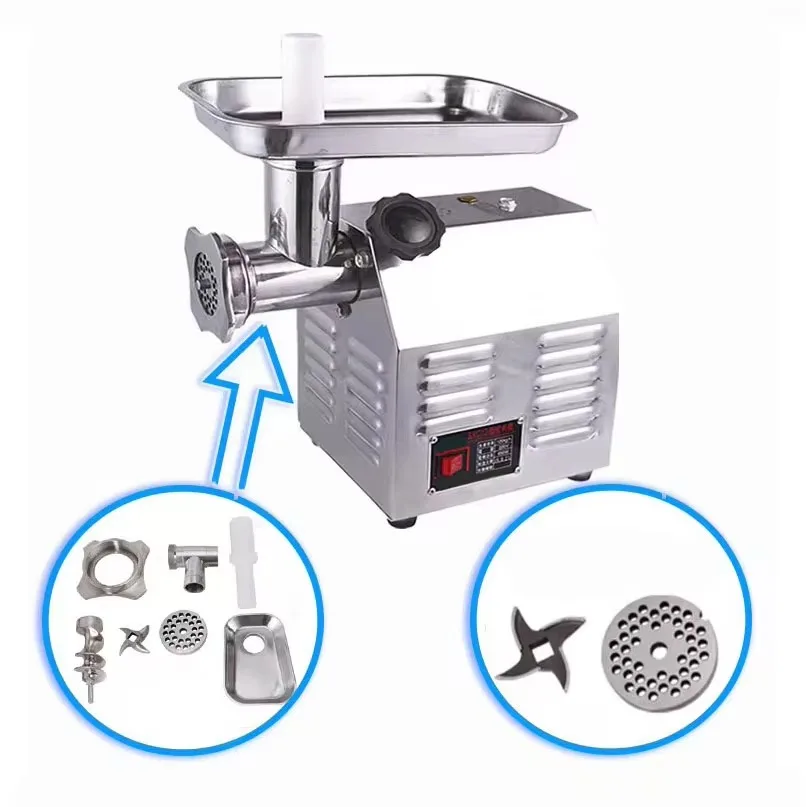Small commercial household stainless steel electric meat grinder New conditions for fresh meat grinder
