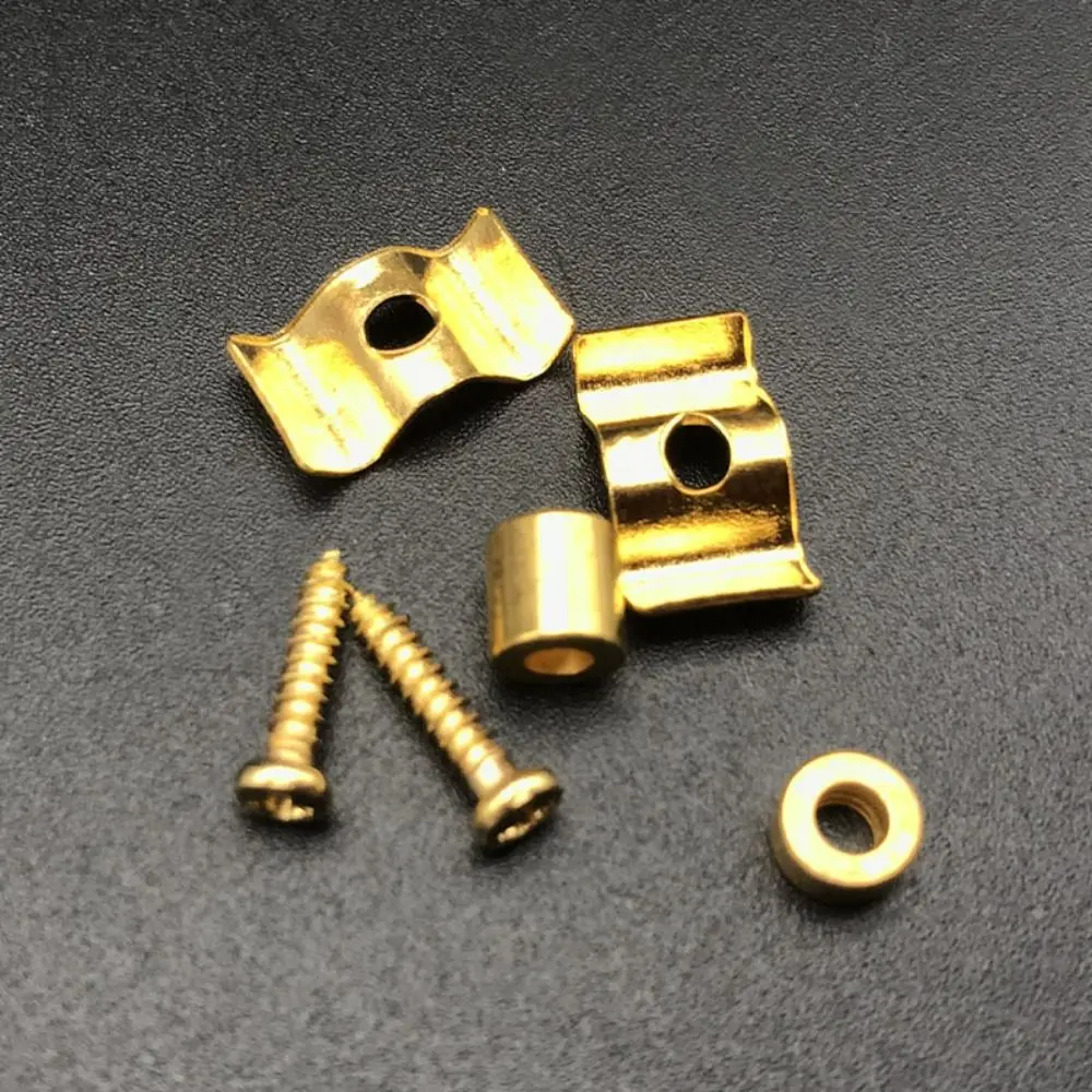 Accessories Electric Guitar String Buck Silvery/Black/Gold with Screws String Guide Guitar Guide Metal String Buckle