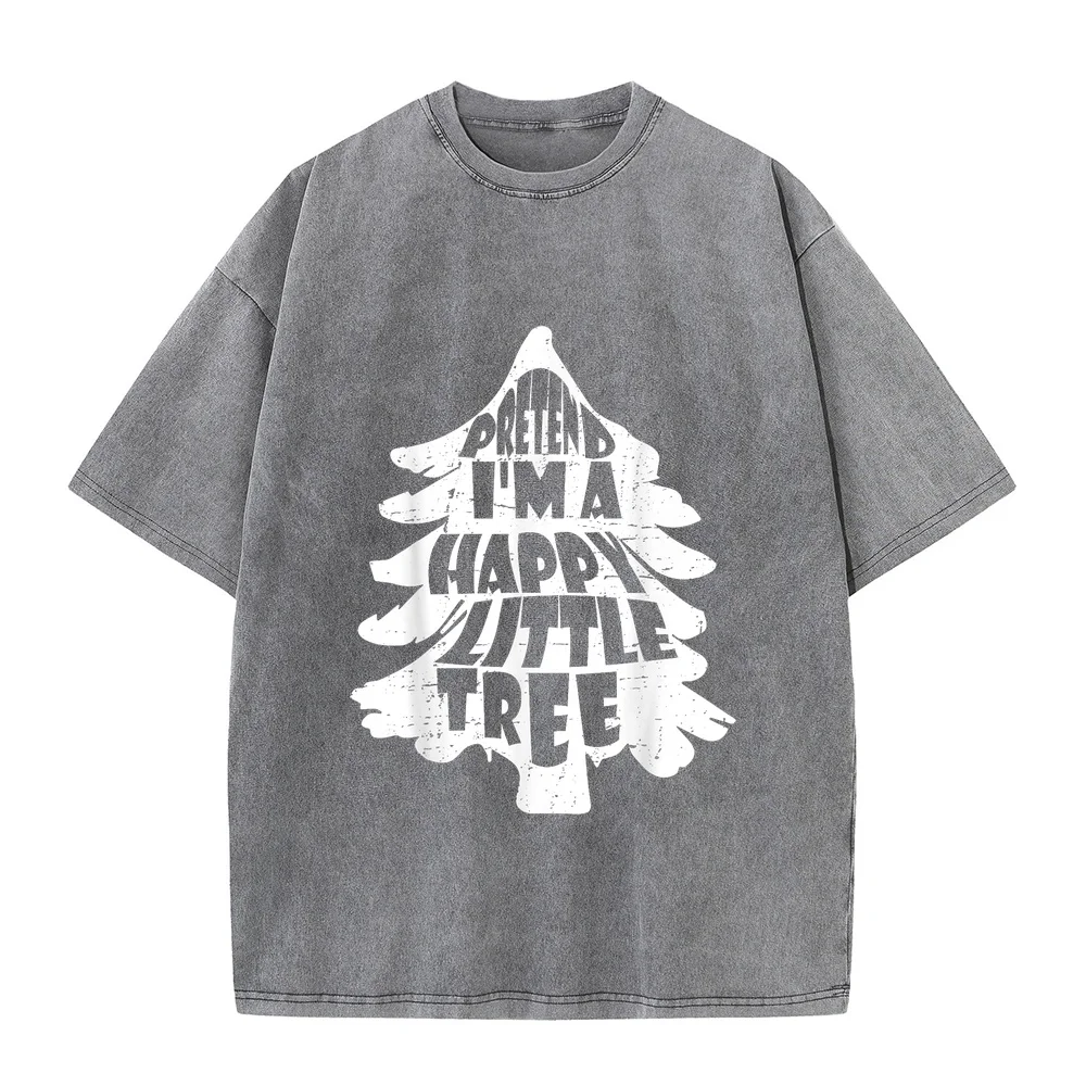 Funny Lazy Halloween Costume Pretend I'm A Little Happy Tree T-Shirt T Shirt Cotton 100% Футболка Men's Clothing Humor Summer