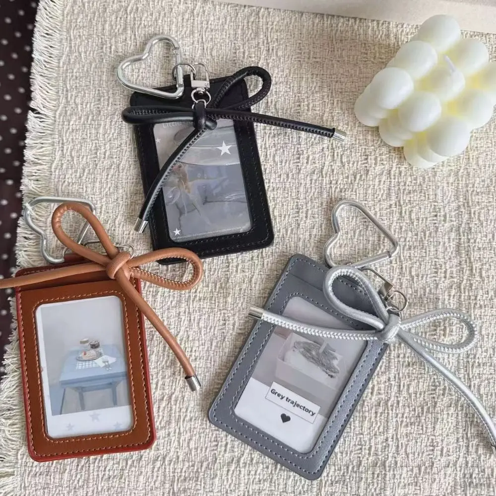 Portable INS Card Holder PU Leather Y2k Idol Photo Cards Sleeve Photo Display Pendant Cards Cover