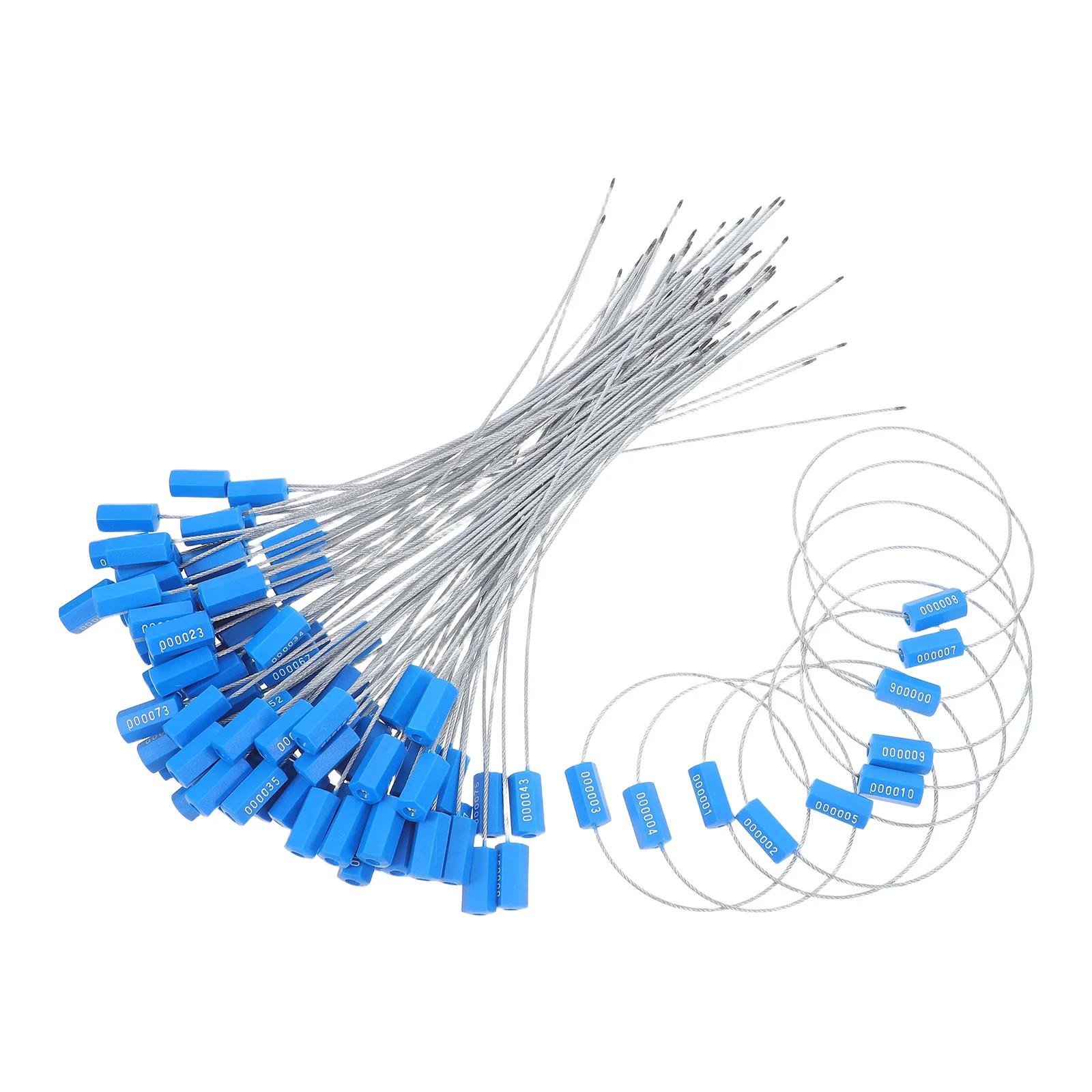 

100Pcs Steel Cable Seals High Strength Tamper Proof Heavy Duty Security Tags for Shipping Container Truck Trailer