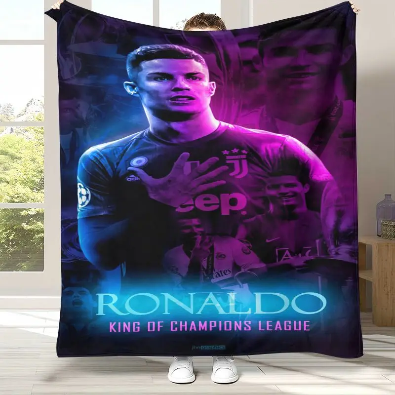 CR7 Ronaldo Cristiano Soccer Football Legend Theme Flannel Throw Blanket,Cozy Warm Blanket for Bed,Sofa,Living Room,Home Decor