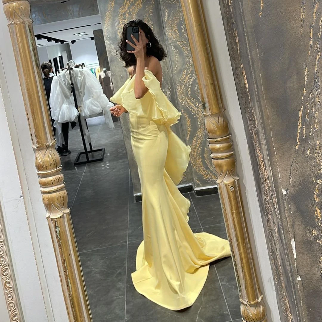 Thinyfull Sexy Prom Evening Dresses Off Shoulder Side Slit Floor Length Party Dress Short Sleeve Mermaid Cocktail Gown Plus Size