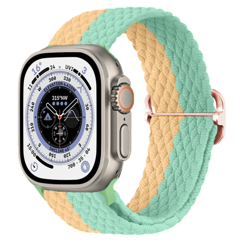 Nylon Strap For Apple Watch 12 11 10 9 8 7 46mm 42mm Adjustable Wristband iWatch Ultra4-3-2-1 49mm 6 5 4 SE 45mm 41mm 44mm Belt