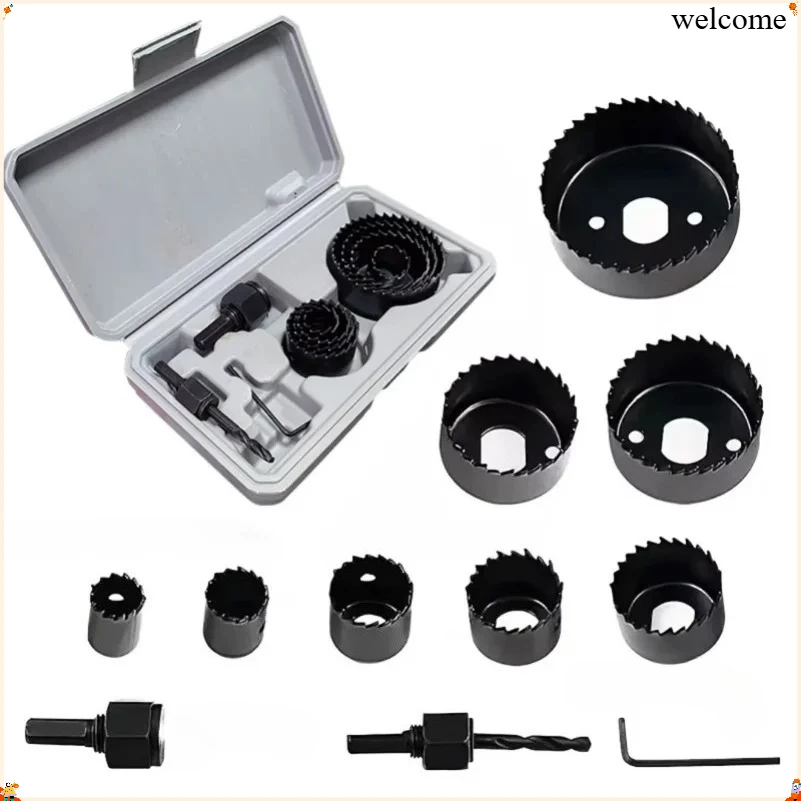

19-64mm Circular Round Hole Saw Cutting Set Kit Tools 11pcs/set Wood Metal Alloys with Case