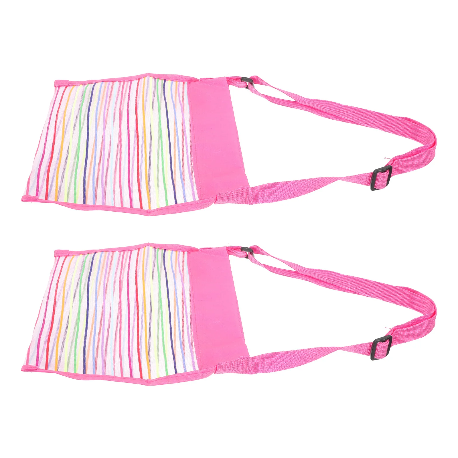 2 pezzi borse da spiaggia arcobaleno in rete borsa da toilette portatile per bambini borsa da viaggio borsa da viaggio per piscina di grande capacità organizzatore di stoccaggio