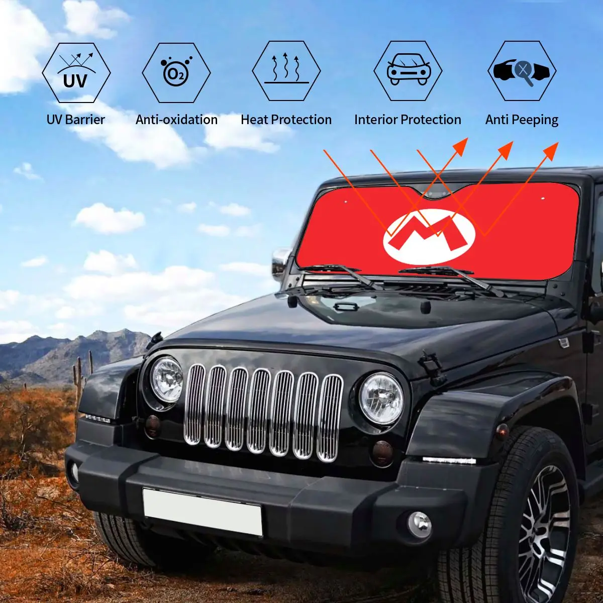 Ready Player One Windshield Sunshade Super Marios Car Front Windshield 76x140cm Sunshade Visor Accessories Covers