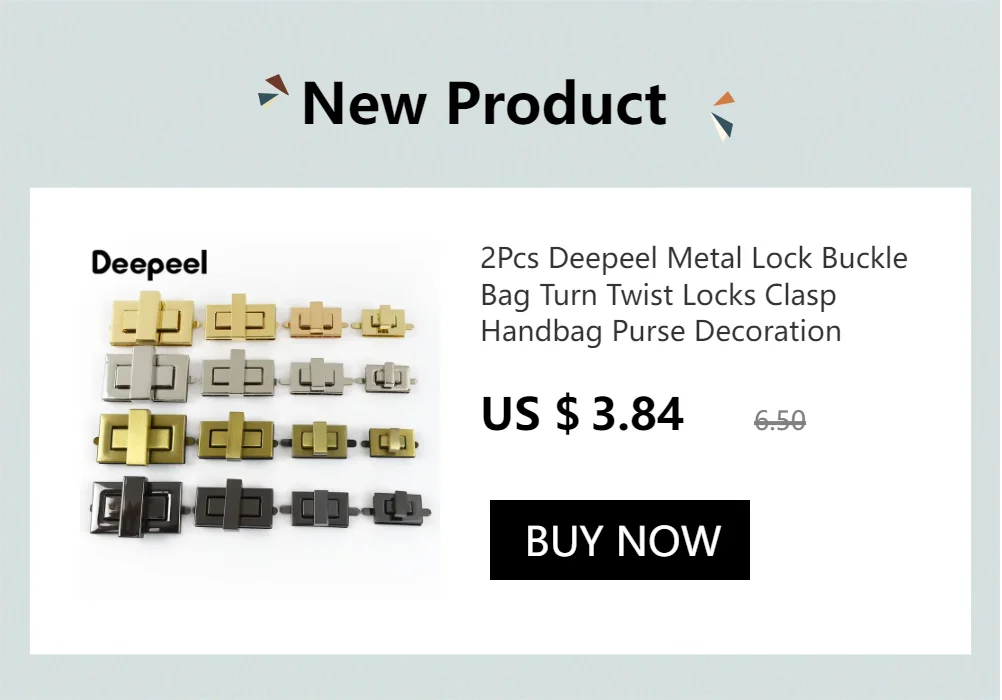 2Pcs Metal Turn Twist Lock Buckle Purse Spring Latch for Bags DIY Handbag Locks Clasp Bag Closure Sewing Hardware Accessories