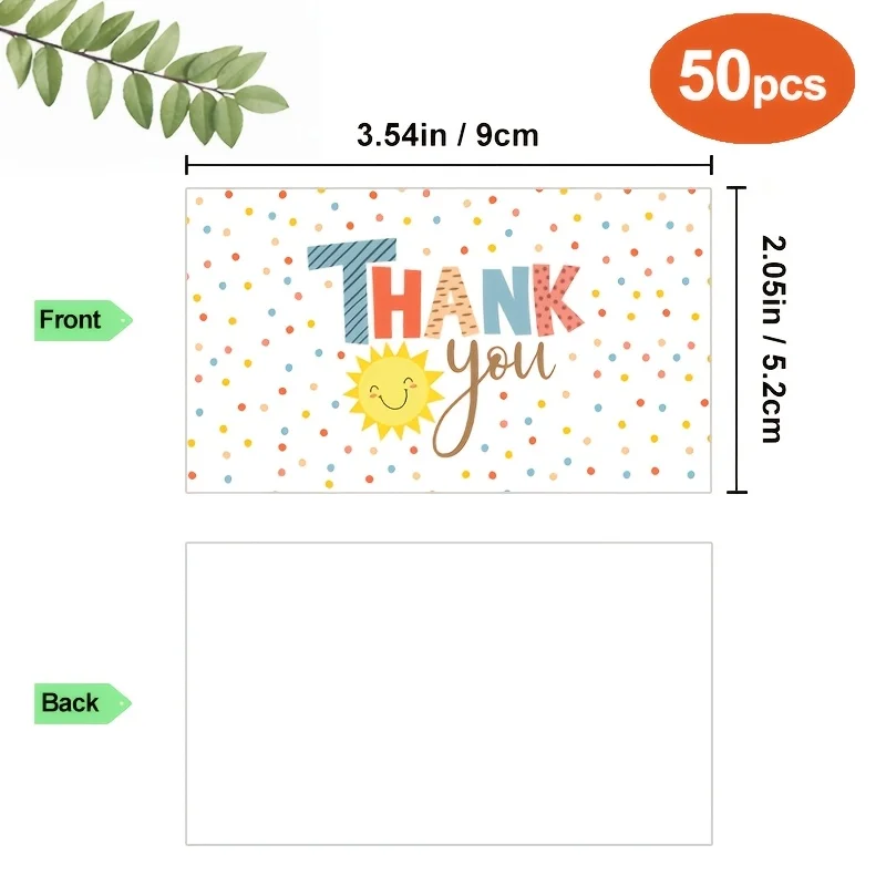 50pcs niche healing solar thank-you cards, business activity thank-you cards, holiday blessings, universal message cards