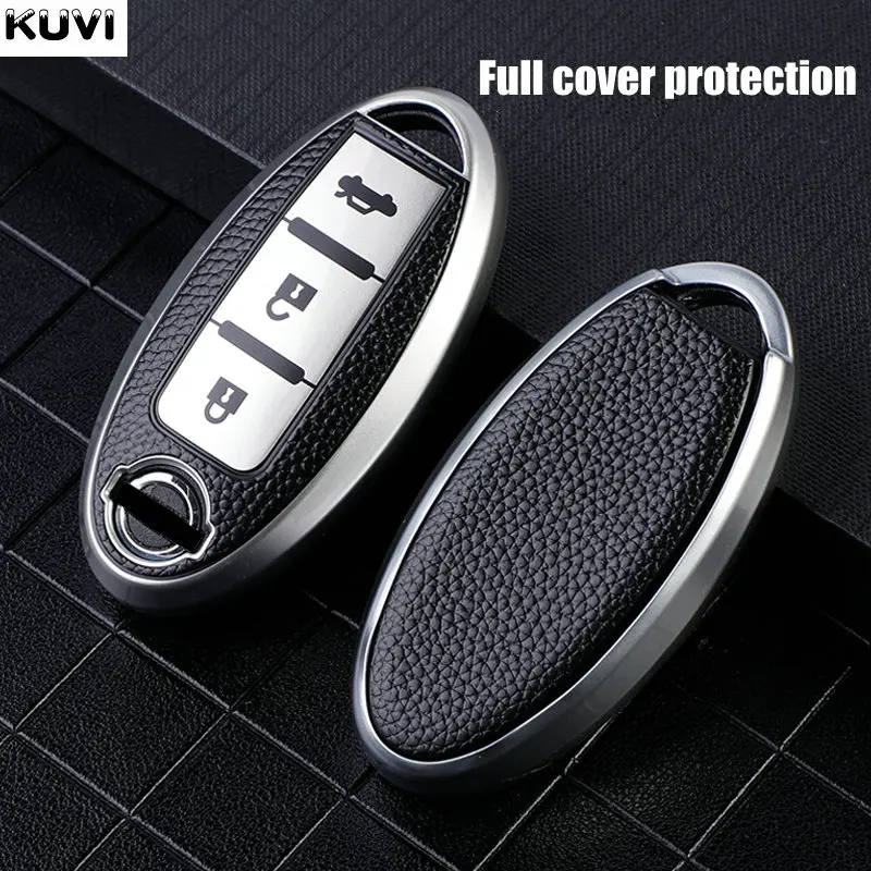 Leather TPU Car Key Case Cover Shell for Nissan Qashqai X-Trail T32 T31 Juke J10 J11 Kicks Tiida Pathfinder Note for Infiniti