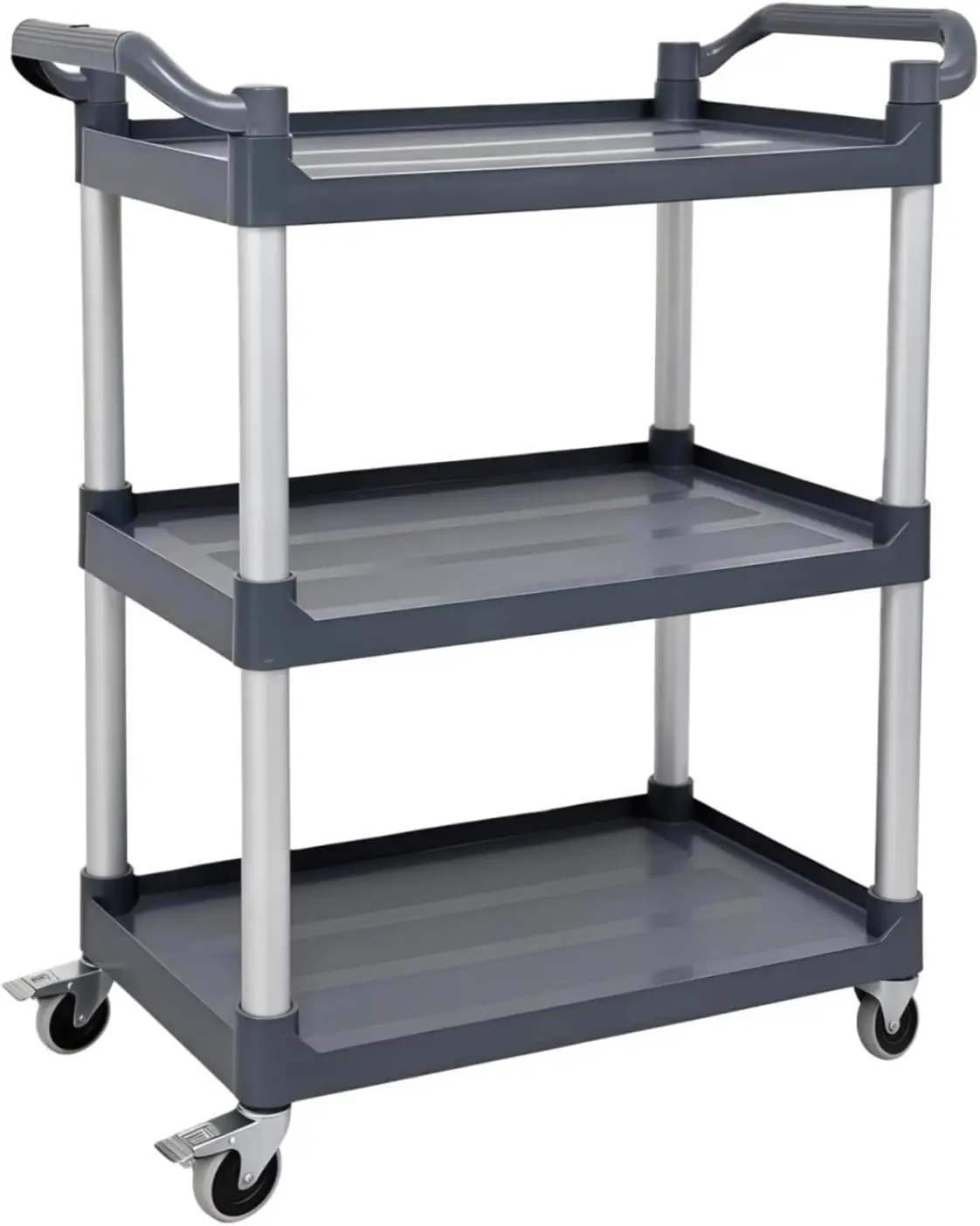 

3 Tier Utility Cart on Wheels 660 lbs Load Capacity Heavy Duty Food Cart for Kitchen Warehouse Garage Restaurant, Rollin