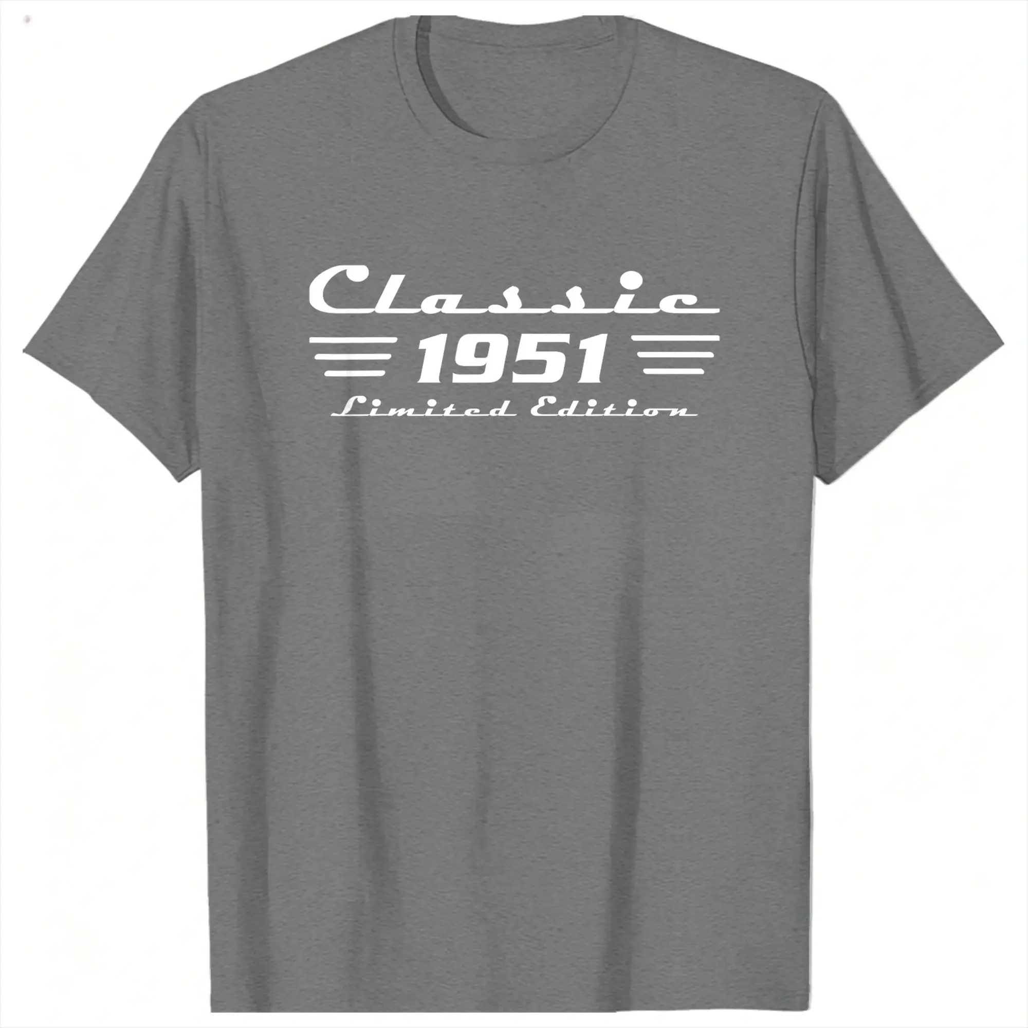 Klassische 75. Geburtstagsdekorationen für Männer, 75 Jahre, 1951, 75. Geburtstag, Baumwoll-T-Shirts für Herren, beliebtes T-Shirt, Kleidung in Übergröße