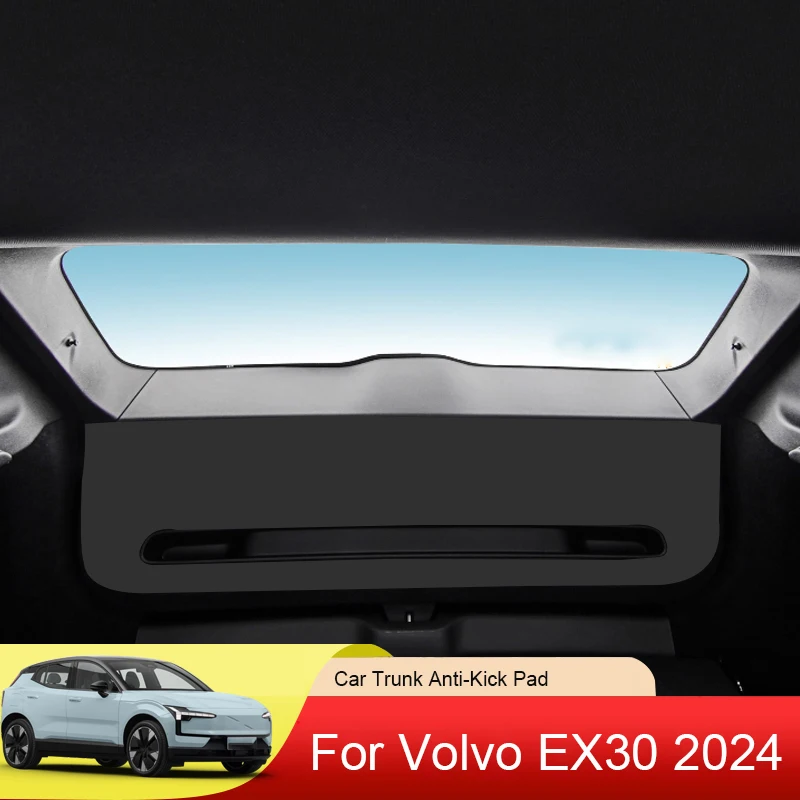 Car PU Leather Anti-kick Trunk Pad Weather Dustproof Protect Tailgate Sticker Auto Accessories For VOLVO EX30 2024