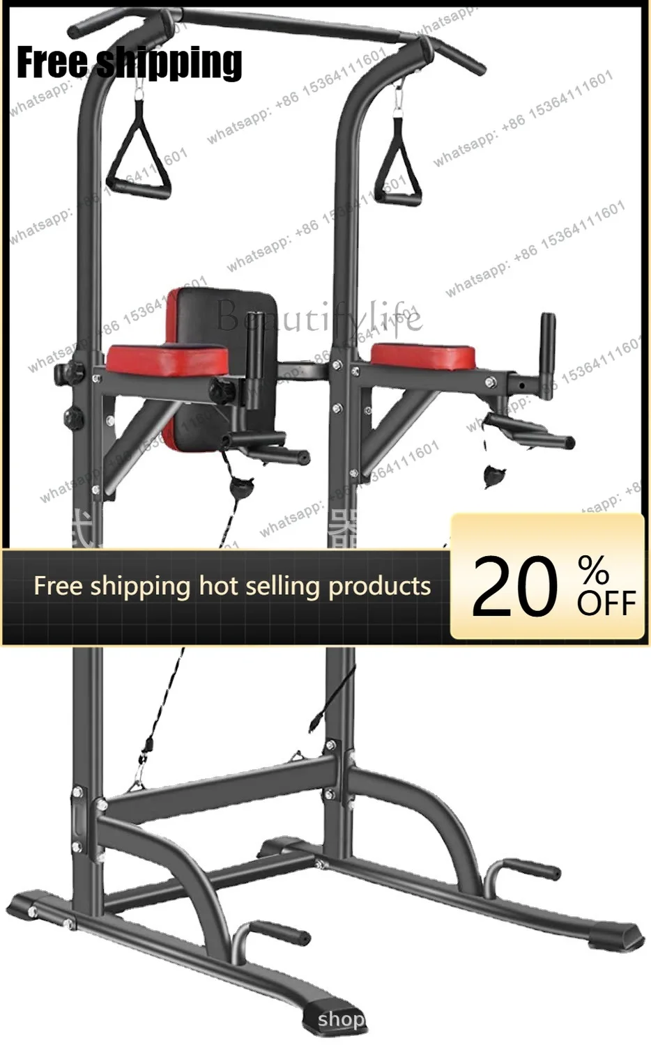 ZJ. Single-Bar Home Fitness Pull-Up Device Indoor Squat Fitness Equipment