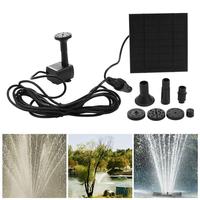 Mini Solar Panel Water Pump DC Brushless 4 Nozzles Solar Fountain Pump 200L/H DIY Solar Water Fountain Outdoor