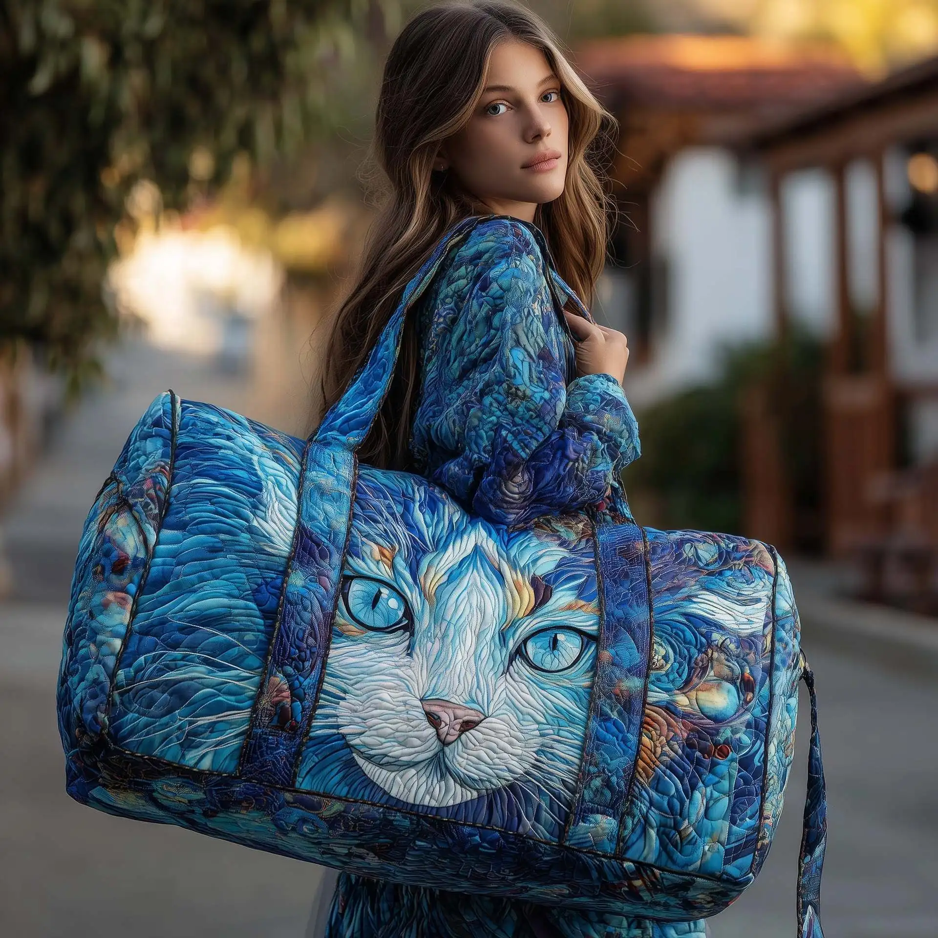 3D Printed Quilted Bags vintage Personalized Gifts Bags Handbag Tote Bag Custom Training Travel Bag Beach Hiking Camping